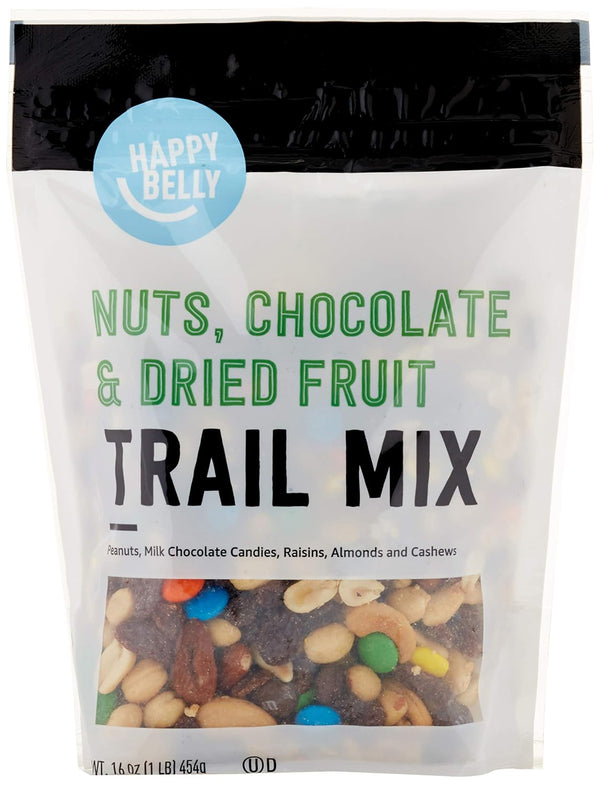 Amazon Brand - Happy Belly Nuts, Chocolate & Dried Fruit, Trail Mix,