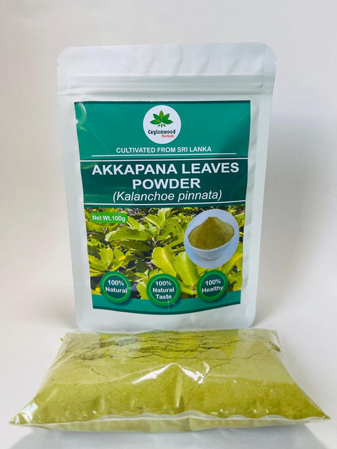 Ceylonwood Herbals 100g Organic Kalanchoe pinnata Leaves Powder (Bryophyllum Pinnatum), Miracle leaf air plants Herbal