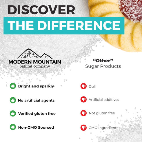 Sparkling Sugar (11oz), White Crystals for Baking, Extra Coarse Grain, Non-GMO, Gluten Free, Premium Quality