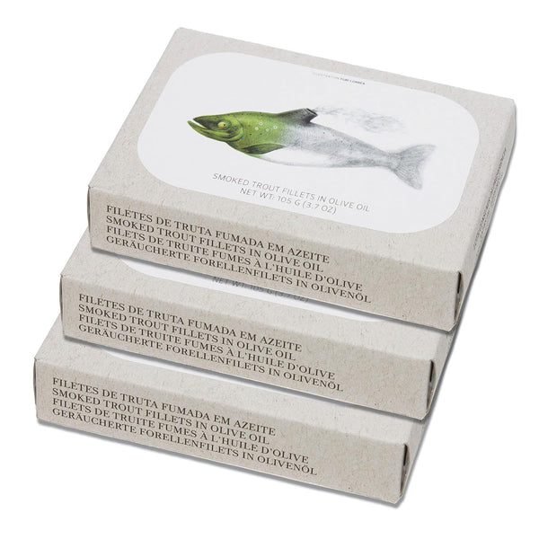 Jose Gourmet Smoked Trout Fillets in Olive Oil, 90g 3-Pack