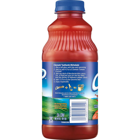 32 oz (Pack 12), Clamato Original Tomato Cocktail, fl bottle of Flavored With Tomato Juice & Spices, Perfect Mixer
