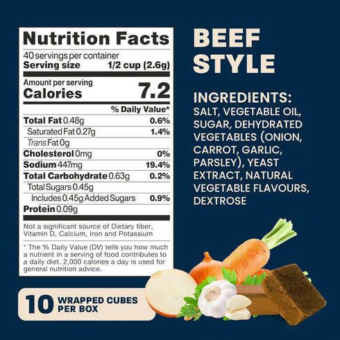 Massel Beef Style Broth Bouillon Cubes, Gluten Free, 105g, Non-GMO, Dairy Free, 0g Trans Fat