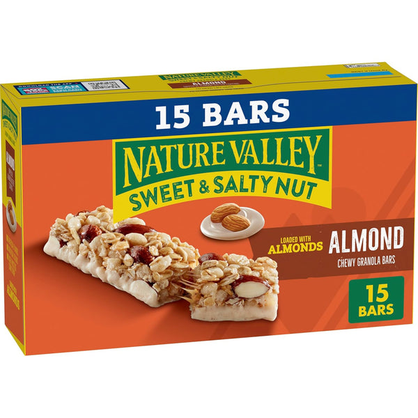 Nature Valley Sweet and Salty Nut Granola Bars, Almond, 15 Bars, 18