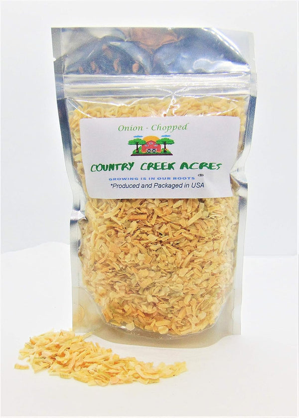 4 oz Dried and Chopped Onion - A Sharp, Toasty Onion Flavor