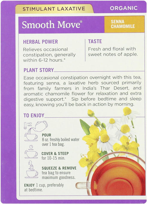 Traditional Medicinals Organic Smooth Move Chamomile Tea, 16 Tea Bags