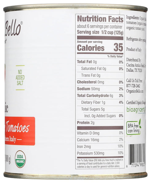 28 OZ ORGANICO BELLO Organic Whole Tomatoes
