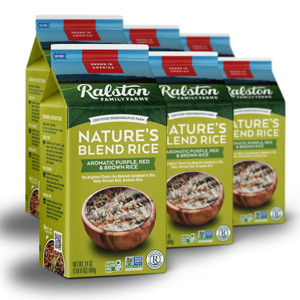 Ralston Family Farms Nature's Blend Rice, 24 oz Carton: 6 Pack, American