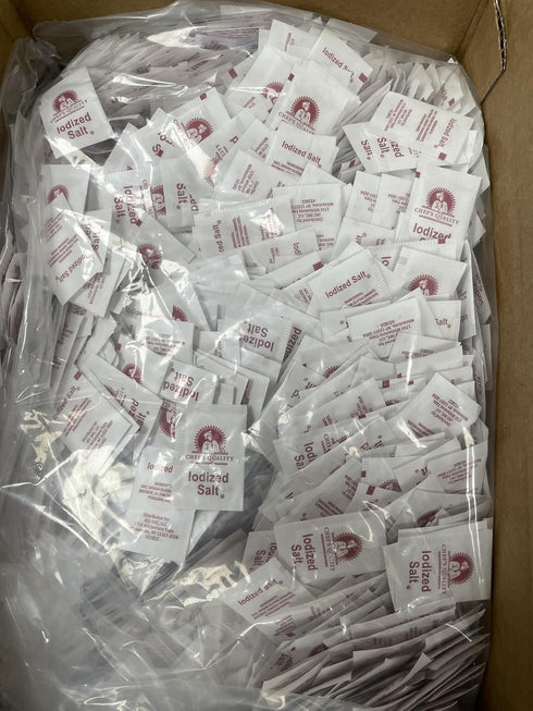 Chef's Quality Packets Packets (1000 Packets) Individual Salt - Portable Salt - OU-Kosher Salt