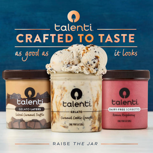 talenti Summer 1 Dairy-Free Sorbetto for Your Next Indulgence, Strawberry with Real Strawberries in Each Jar, pint