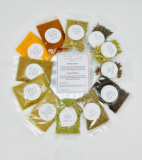 12 Set: Authentic Indian Spice Spice Assorted Spices, Herbs, and Seasonings
