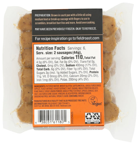 Field Roast 9.31 OZ Apple Maple Breakfast Links