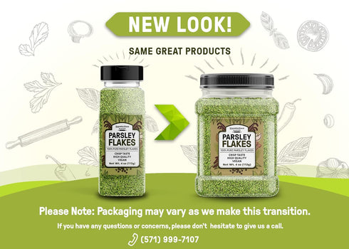 Unpretentious Parsley Flakes - (4 oz), Culinary Staple, Non-GMO, Bulk Size