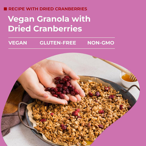 4 lb Packed Amrita Dried Cranberries | Sweetened with Apple Juice, Unsulfured, Gluten Free, non-GMO, No Preservatives |