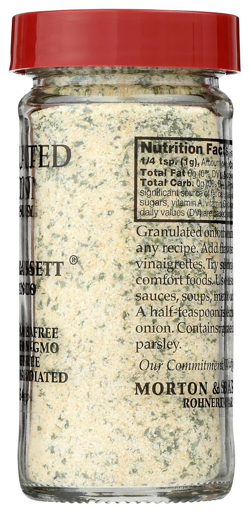 Bassett 2.3oz Morton & Granulated Onion with Parsley, Salt-Free, Non-GMO, Herb Blend, Savory Seasoning for All Purpose