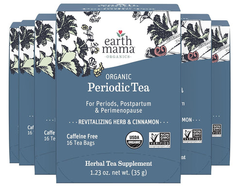 Earth Mama Organic Periodic Tea | Herbal Tea to Support Hormone Balance, Reproductive and