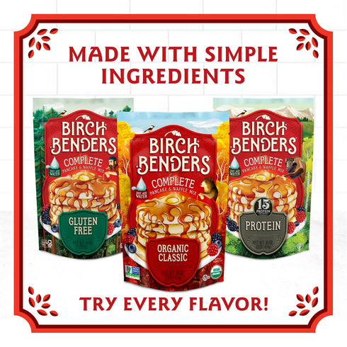 15 1 (Pack 3) Performance Protein Pancake and Waffle Mix with Whey Protein by Birch Benders, Grams Protein Per Serving
