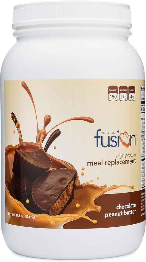 21 Bariatric Fusion Meal Replacement Protein Serving Tub Chocolate Peanut Butter for Bariatric Surgery Patients