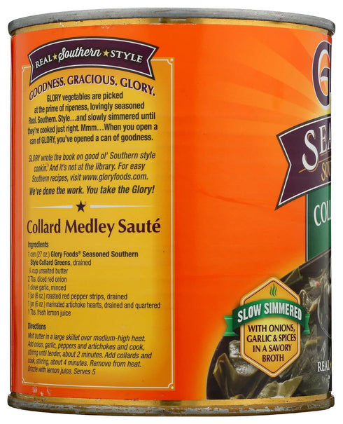 Glory Foods 27 oz Seasoned Southern Style Collard Greens