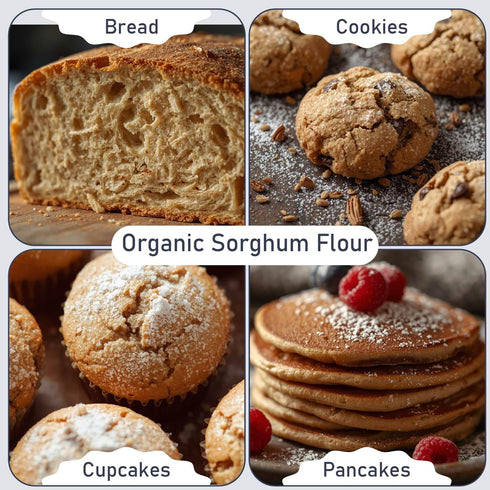 5 Lb Great River Milling Organic Sorghum Flour | Gluten Free Whole Grain Flour | USDA Organic, Non-GMO, Kosher, Vegan