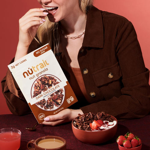 Pack, 8 oz. 3 Count NuTrail Nut Granola Cereal, Variety No Sugar Added, Keto, Low Carb, Gluten Free, Grain Free