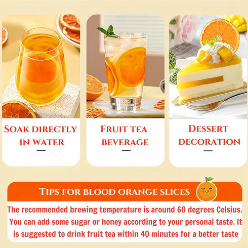 GXXDMZAQ 85g/3oz Drink Botanicals Blood Orange Slices - Pure Dehydrated Citrus Wheels in Reusable Jar, No Added Sugar