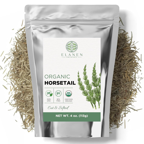 Organic Horsetail Herb 4 oz. (113g), USDA Certified Organic Cola de Caballo
