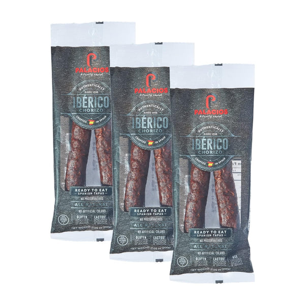 PALACIOS - Authentic Spanish Chorizo. All Natural Ground Pork IBRICO Smoked Sausage