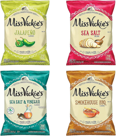 Pack, 30 Count Miss Vickie's Kettle Cooked Potato Chips Variety