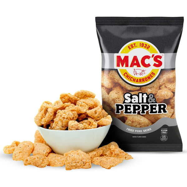 Mac's Salt and Pepper Fried Pork Skins - Salt & Pepper Flavored