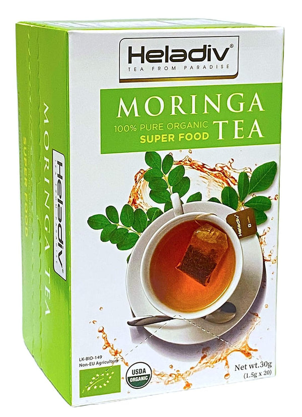 HELADIV Moringa Tea - 100% Organic Moringa Super Food Tea - Energy