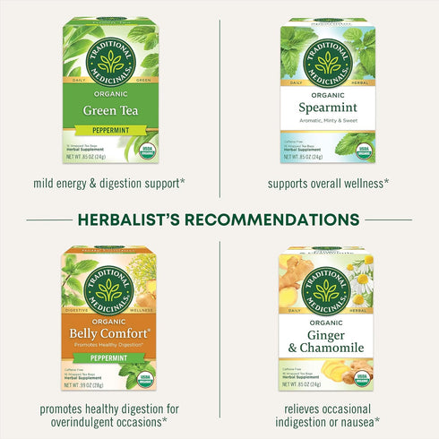 Traditional Medicinals Tea, Organic Triple Mint, Supports Healthy Digestion, Includes 16 Tea Bags