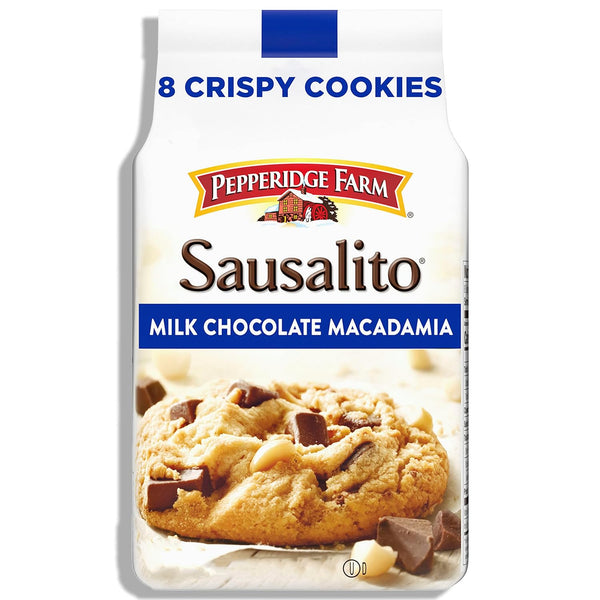 Pepperidge Farm Sausalito Crispy Milk Chocolate Macadamia Nut Cookies, 7.2 OZ Bag