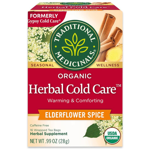 Traditional Medicinals Tea, Organic Herbal Cold Care, Providing Soothing Comfort, 16 Tea