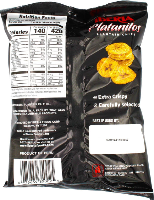 3 oz (Pack 24) Iberia Naturally Sweet Plantain Chips