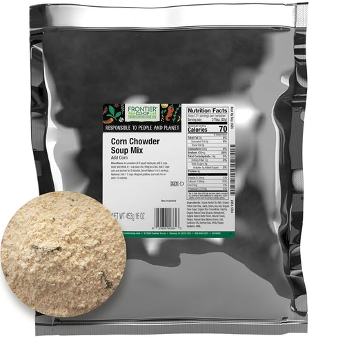 Frontier Co-op Corn Chowder Soup Mix, 16 Oz, Bulk Bag