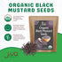 2.75 Jiva Organic Black Mustard Seeds Whole Pound Bulk Bag - Non-GMO Keto Friendly, Non-Irradiated