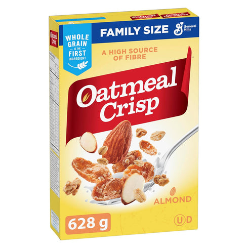 Oatmeal Crisp General Mills Almond Cereal, Family Size, 628g/22.2 oz, Imported from Canada}