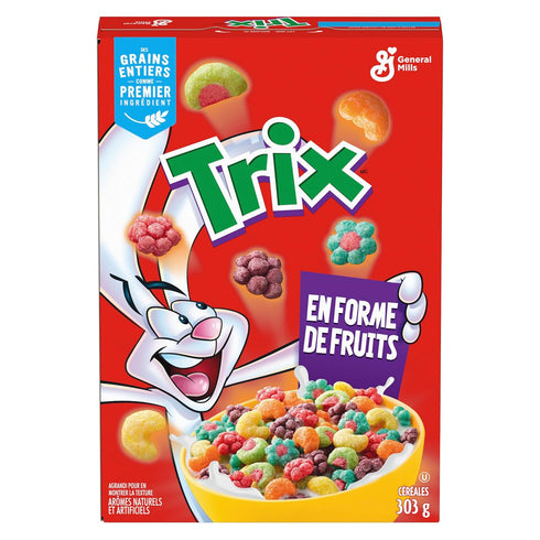 303g/10.7oz., General Mills, Trix Fruity Shapes Cereal, {Imported from Canada}
