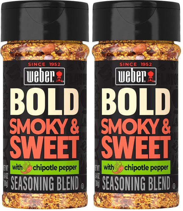 Weber BOLD Smokey & Sweet Seasoning Blend, 6.4 oz (Pack of 2)