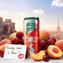 24Pk Maison Perrier French Kiss Sweetened Sparkling Juice Beverage, Peach & Cherry Flavors With Real Fruit Juices