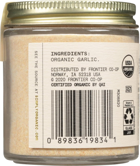2.79 Simply Organic Single Origin Californian Garlic, Organic, Ounce