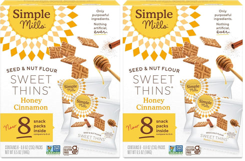 Simple Mills Snack Packs Honey Cinnamon Seed & Nut Flour Sweet Thins,