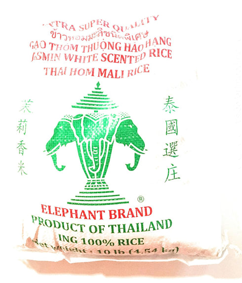 Elephant Brand Thai Hom Mali Rice 10 Lb