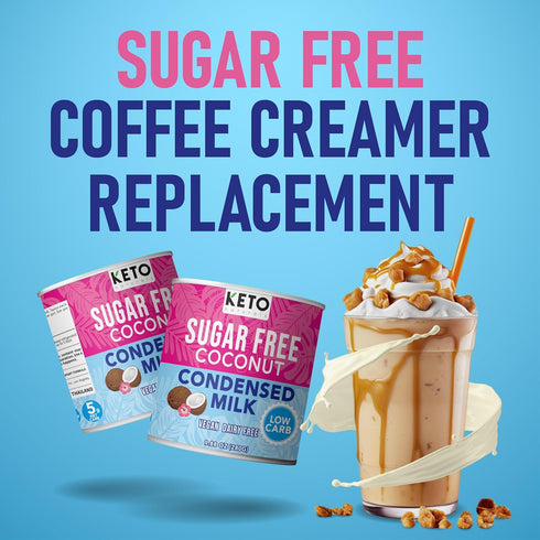 (6 Packs) 1-1 Keto Sugar Free Condensed Milk Vegan Coconut Condensed Milk - Plant based milk, Vegan and Keto Friendly.