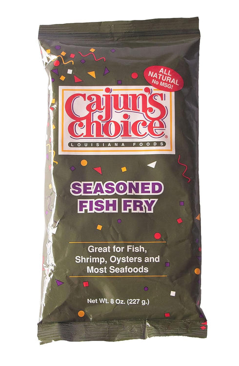 Seasoned Fish Fry 8 oz Cajun's Choice Louisiana Foods (Pack of 8)