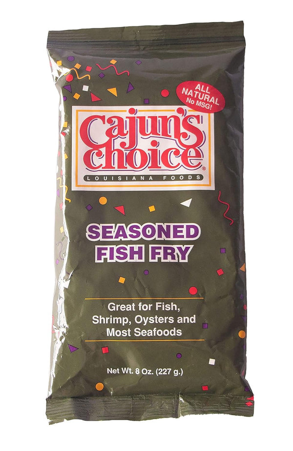 Seasoned Fish Fry 8 oz Cajun's Choice Louisiana Foods (Pack of 8)