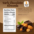 2 Pack Dark Chocolate Almonds - Pound Bulk - Whole Dry Roasted Dark Chocolate Covered Almonds - Candy for Office