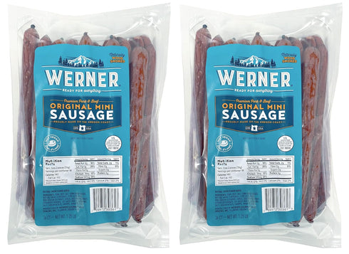 Werner Mini Sausage Sticks Pack of 72 Bulk Meat Sticks 6 Sausage