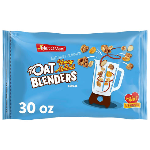Malt-O-Meal Honey and Oat Blenders with Almonds Breakfast Cereal, Family Size Bulk