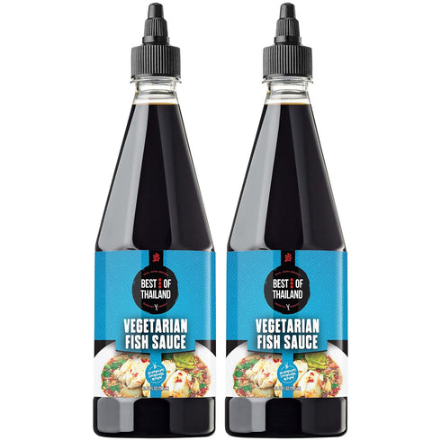 Best Of Thailand Vegetarian Fish Sauce, 2 Pack (Each 23.65 fl oz), Real Authentic Asian Brewed Vegan Sauces